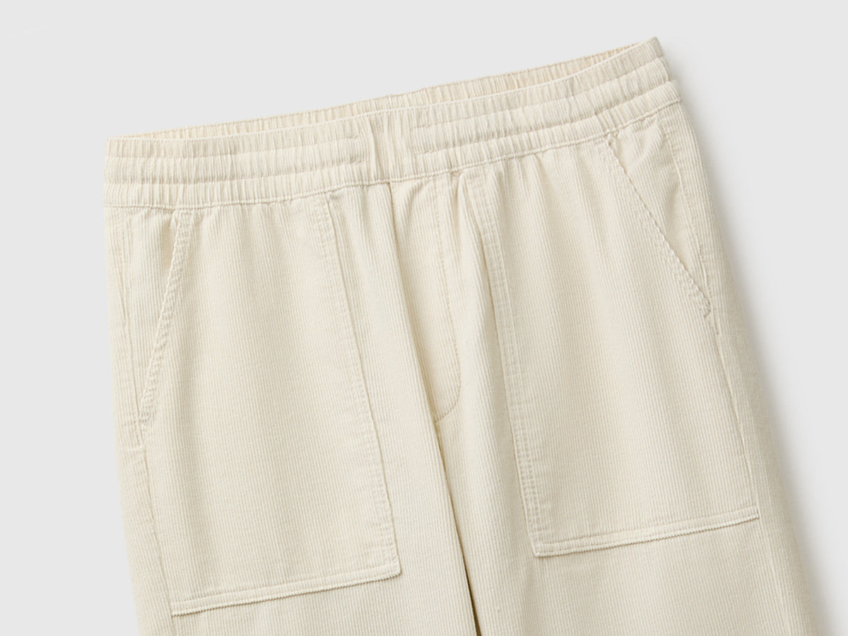 Joggers cropped in velluto