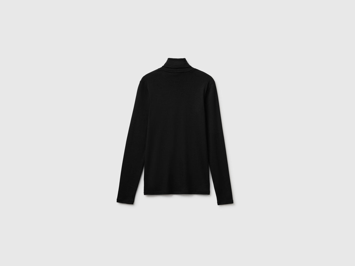 T-shirt lupetto in cotone a fibra lunga