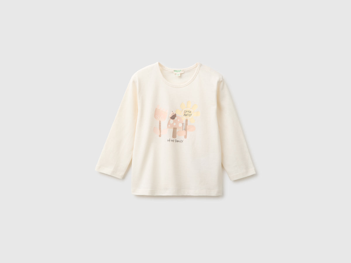 T-shirt con stampa in cotone bio