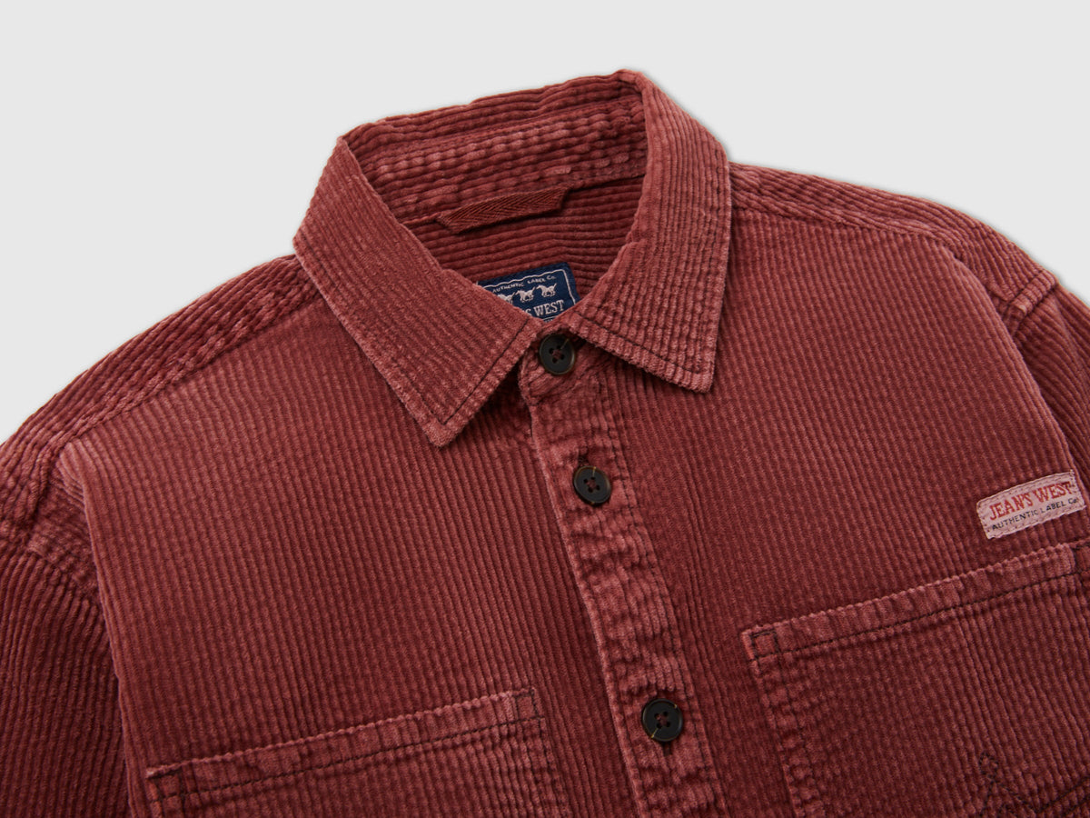 Camicia in velluto a costine lavaggio vintage