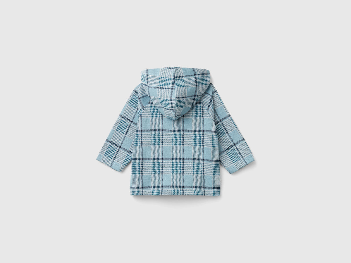 Felpa jacquard con cappuccio