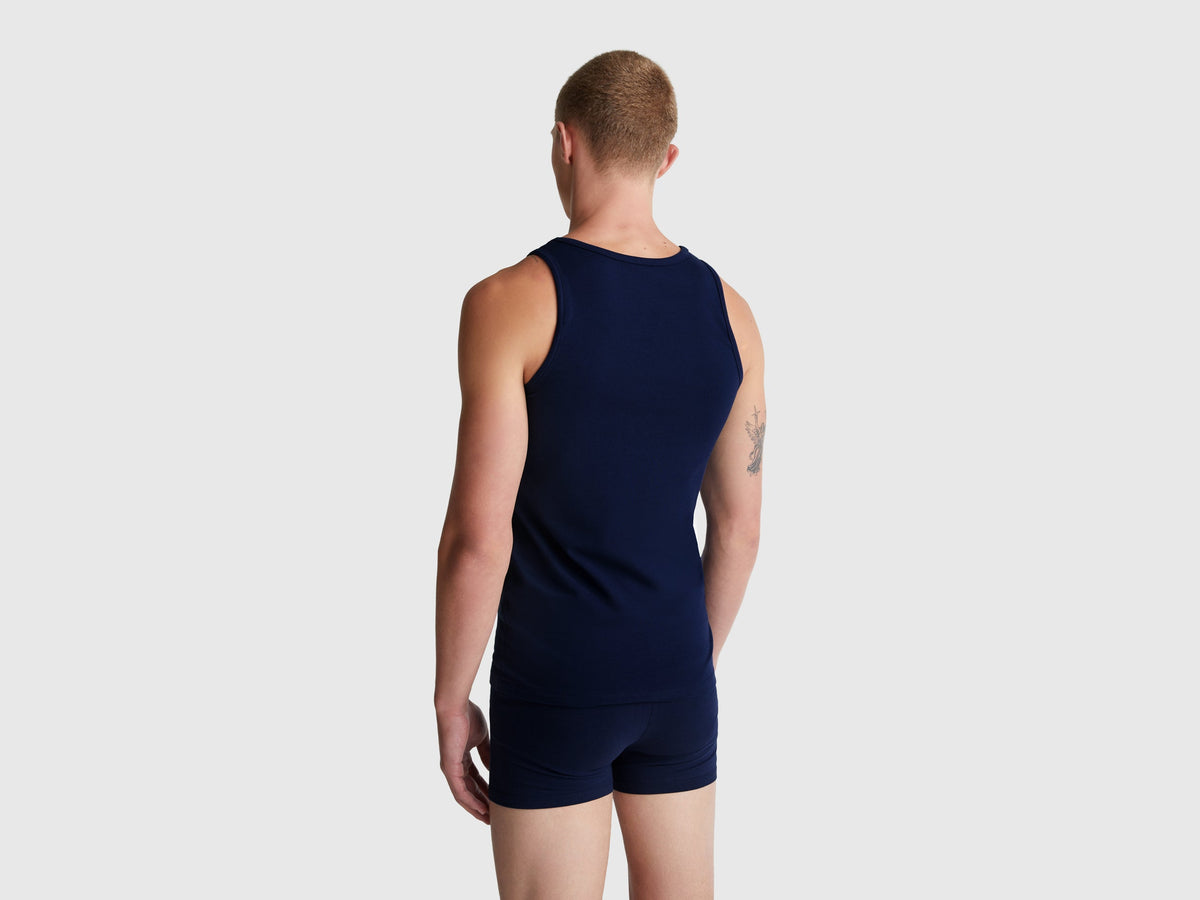Canotta in cotone stretch