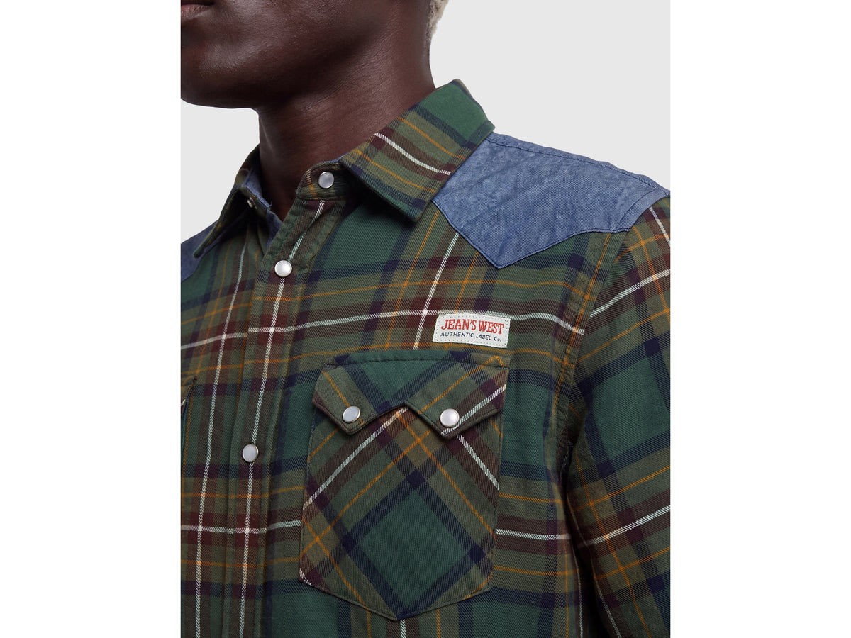 Camicia western in flanella a quadri