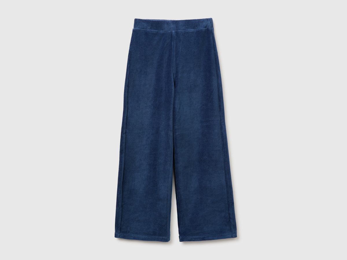 Pantaloni ampi in ciniglia