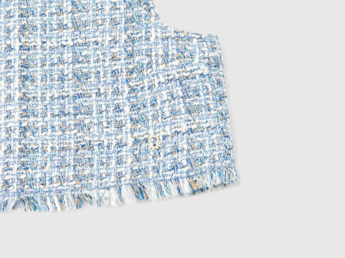 Top cropped in tweed
