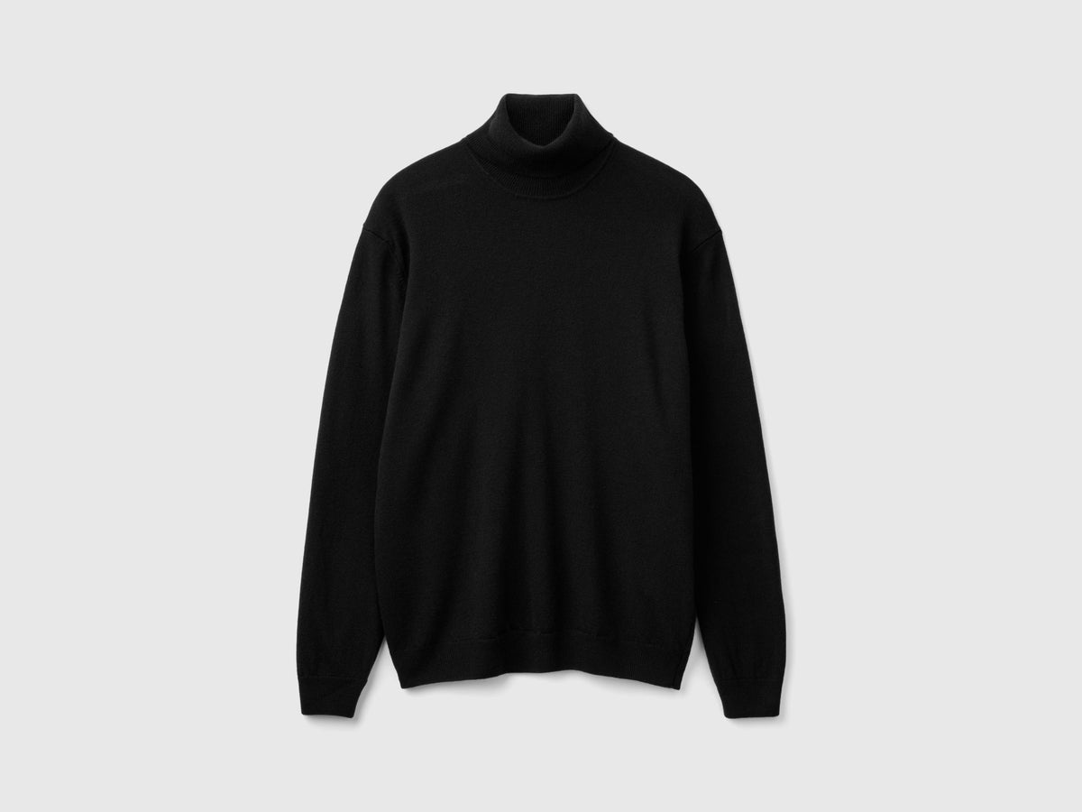 Dolcevita nero in pura lana Merino