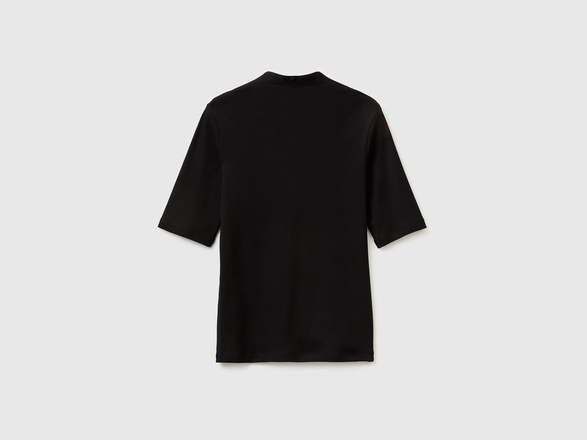 T-shirt slim fit in cotone a fibra lunga