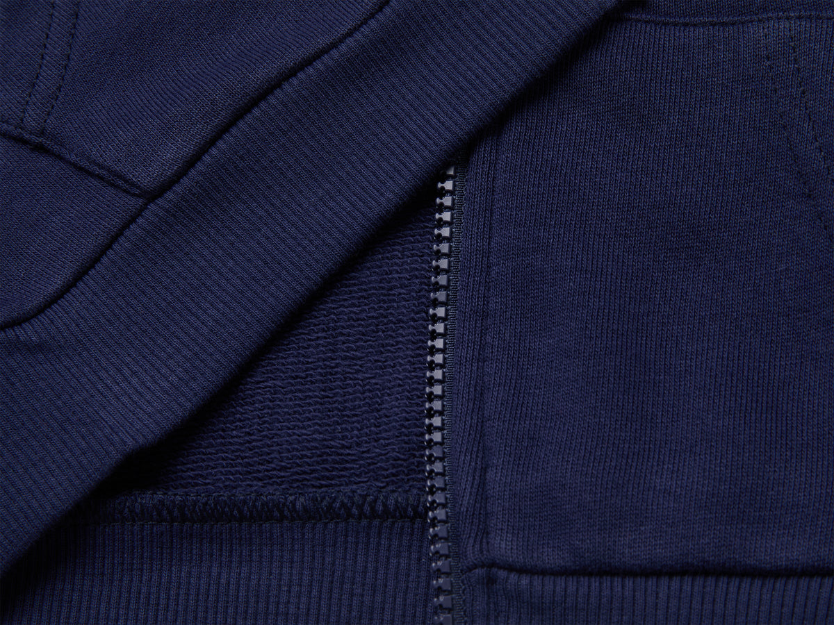Felpa in cotone con zip