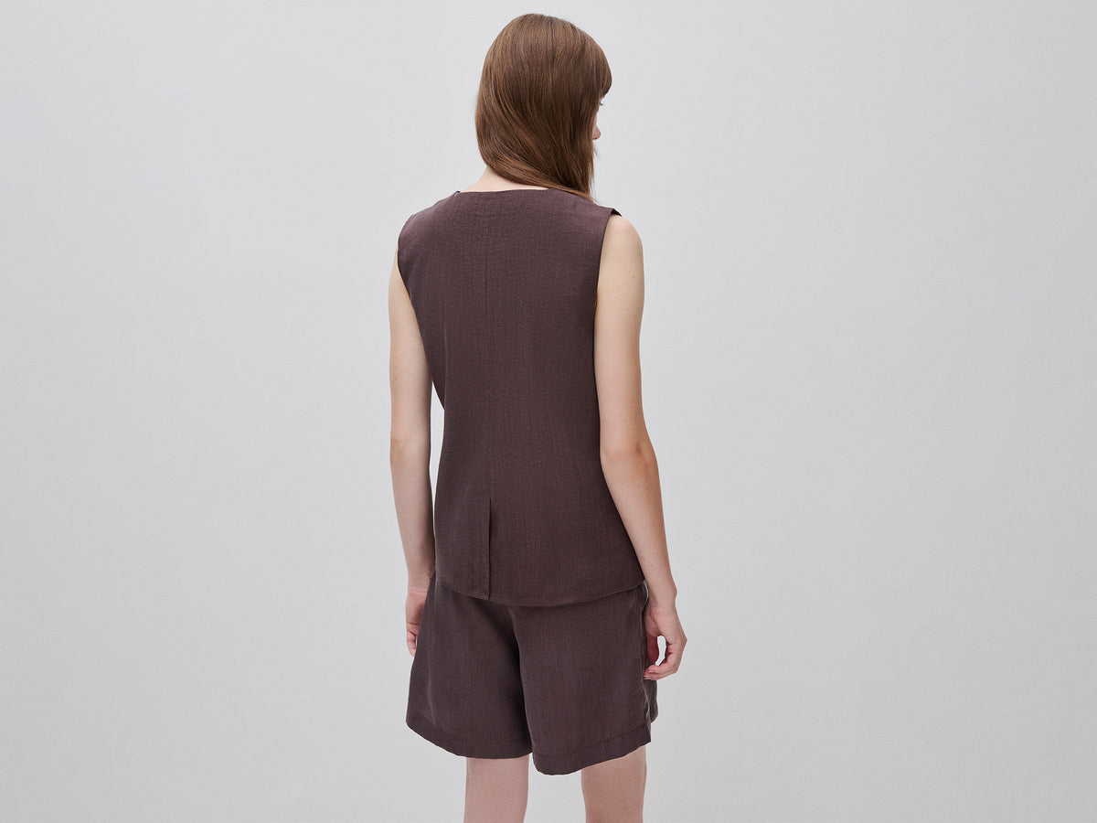 Gilet incrociato 100% lyocell