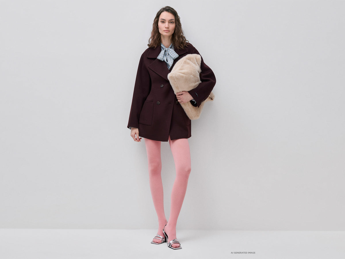 Cappotto doppiopetto in lana e cashmere