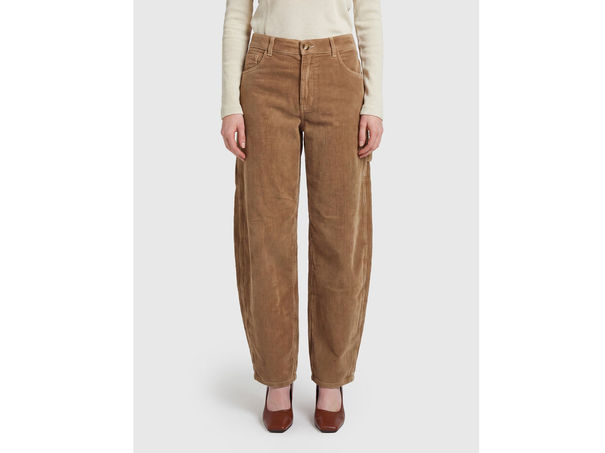 Pantaloni barrel fit in velluto a costine lavaggio vintage