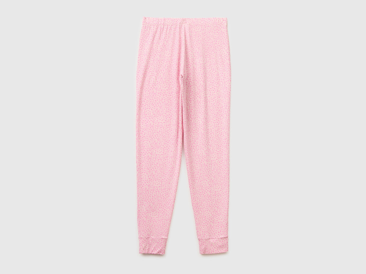 Pantaloni con stampa floreale