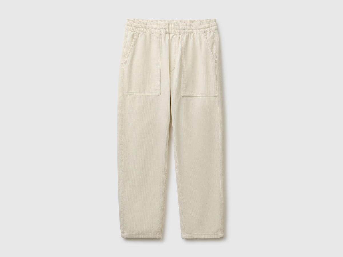 Joggers cropped in velluto