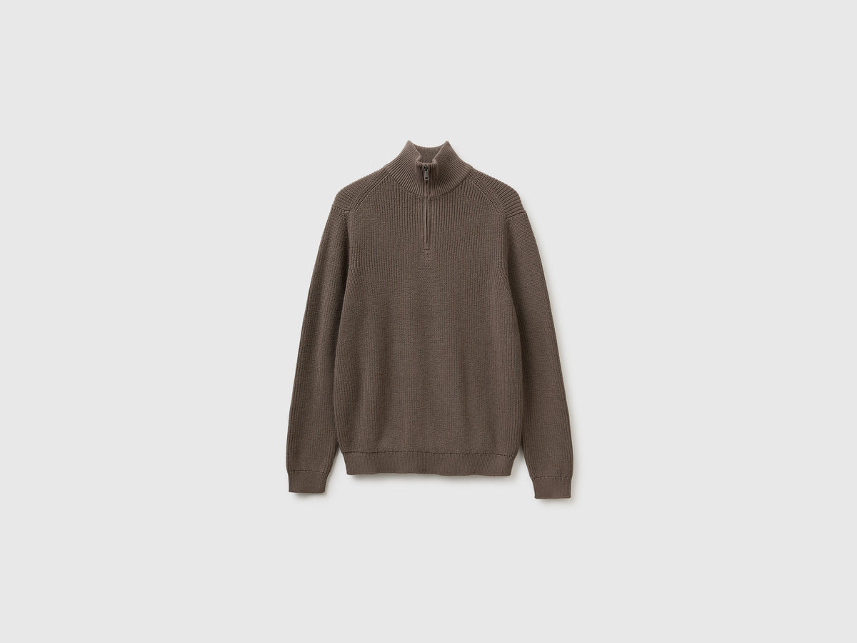 Maglia lupetto con mezza zip