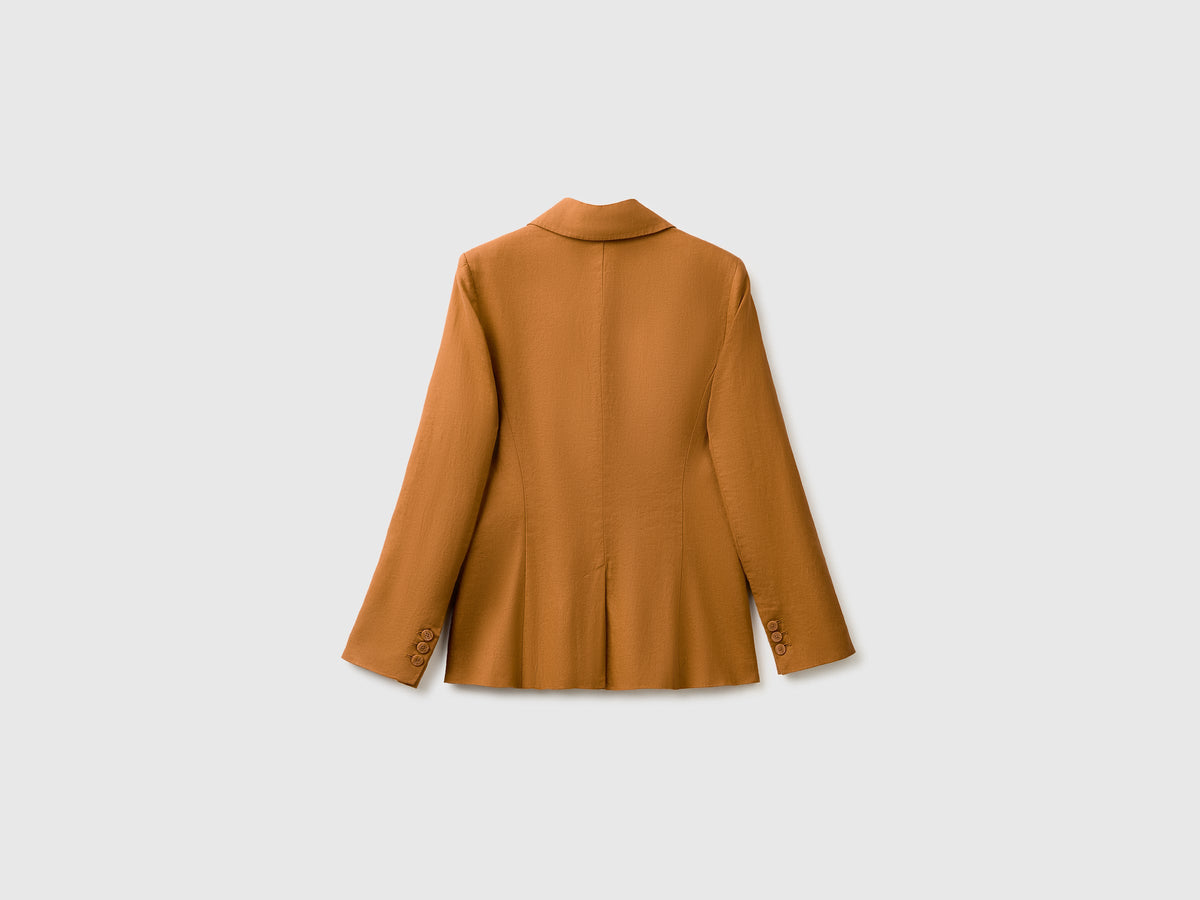 Blazer monopetto in puro lino