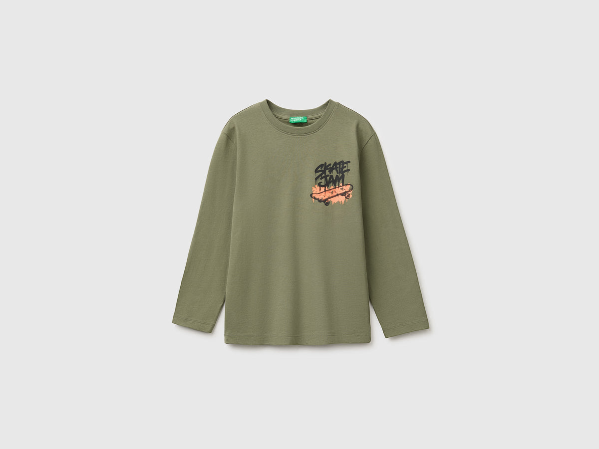 T-shirt con stampa 100% cotone bio