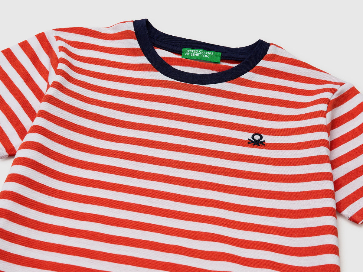 T-shirt manica corta a righe