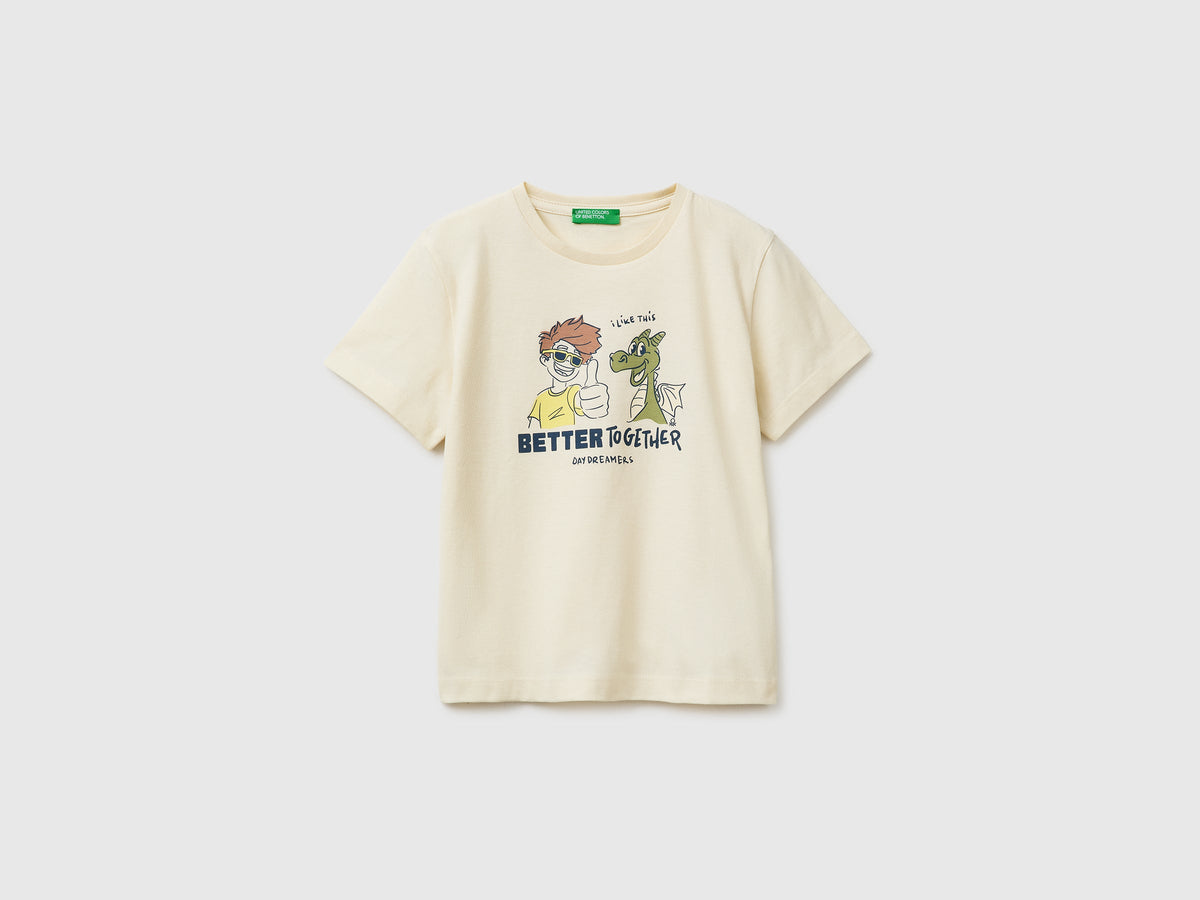 T-shirt girocollo con stampa