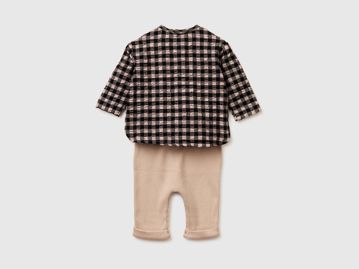 Set camicia a quadri e pantaloni