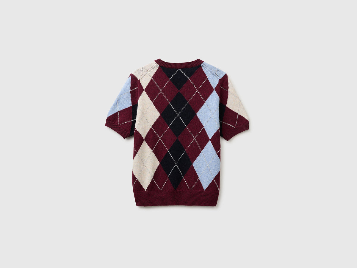 Maglia manica corta a rombi