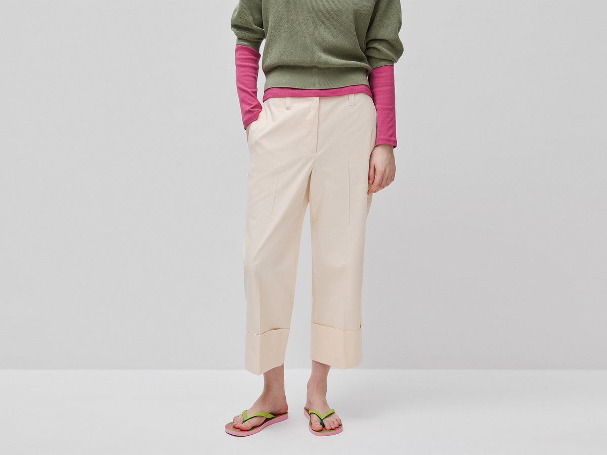 Pantaloni con risvolto