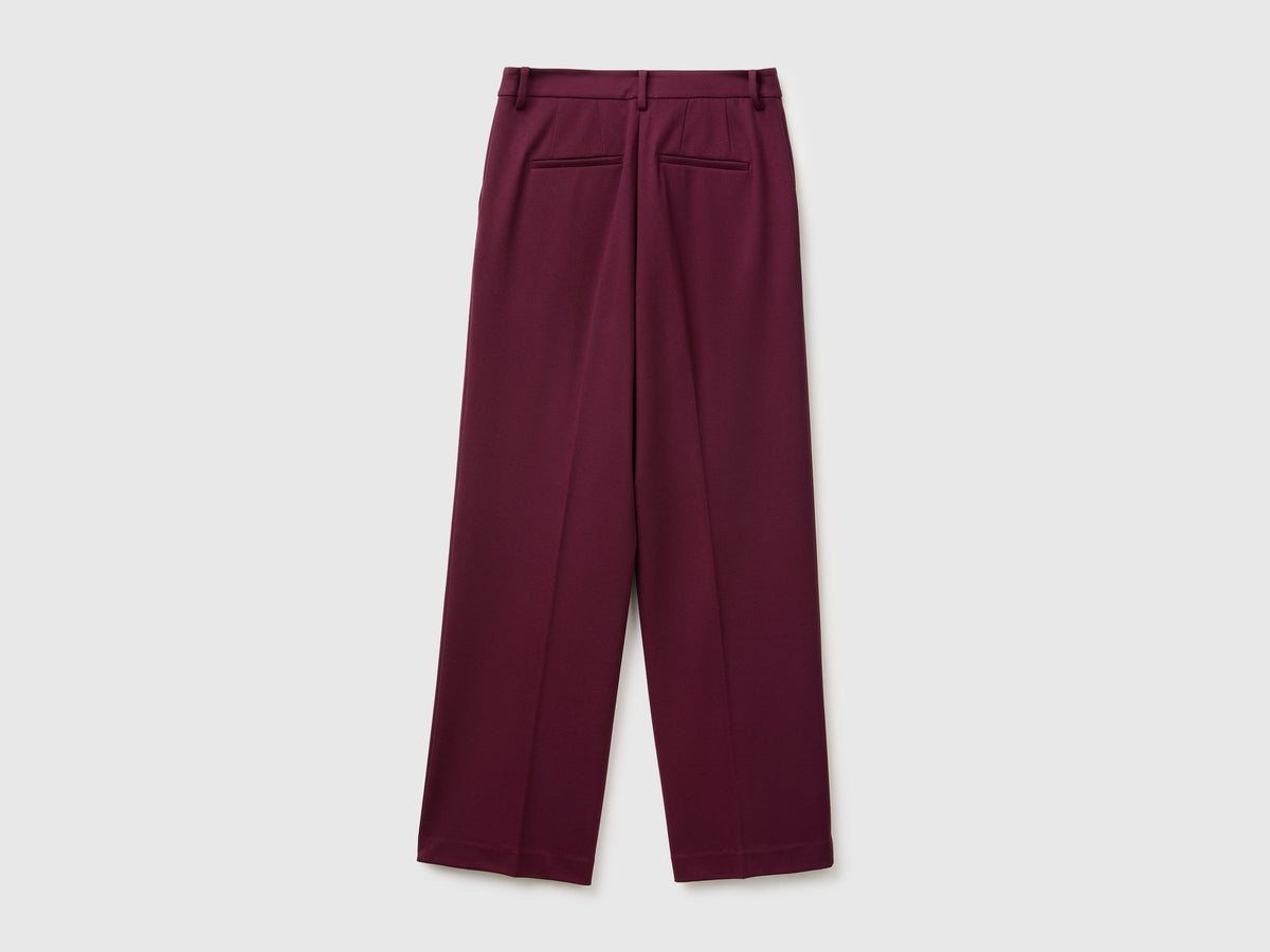 Pantaloni in flanella con piega