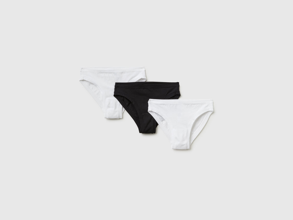 Tre slip bassi in cotone super stretch
