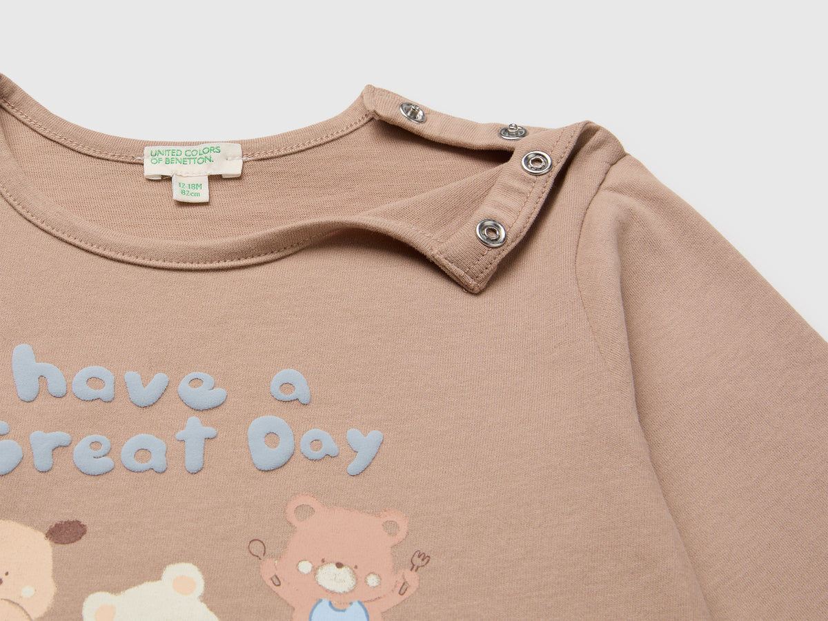 T-shirt con stampa in cotone bio