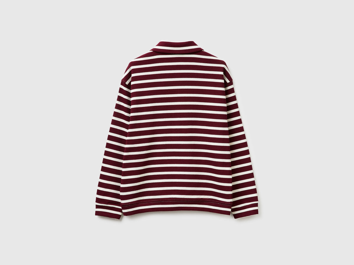 Polo in felpa a righe