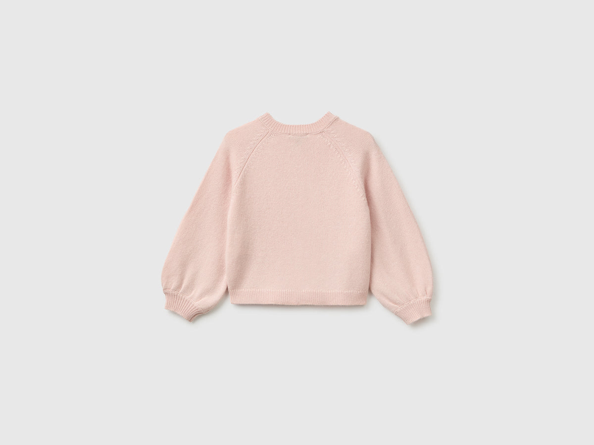 Cardigan girocollo con bottoni