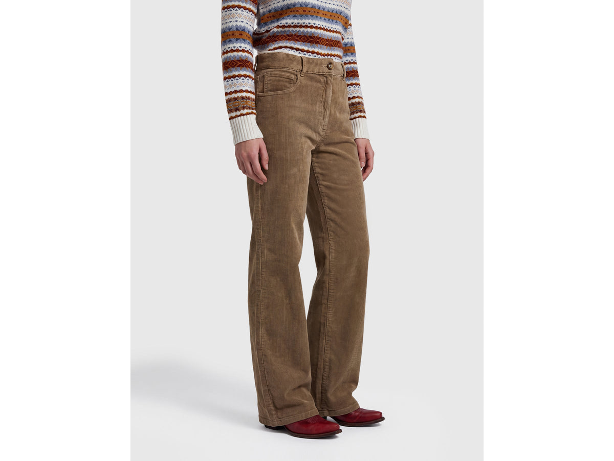 Pantaloni wide fit in velluto a costine lavaggio vintage