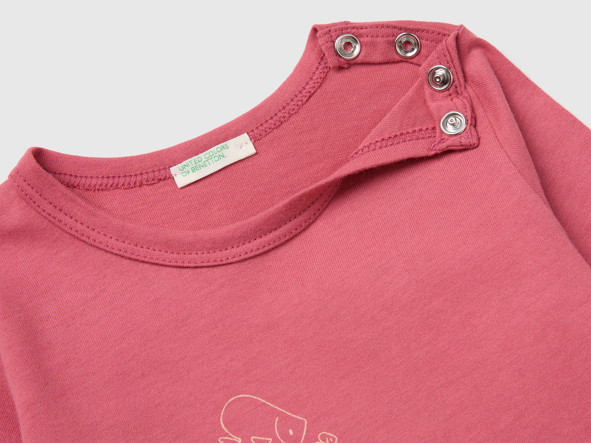 Maglietta con stampa in cotone bio