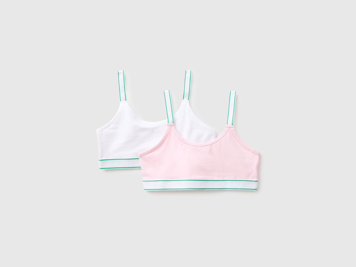 Due brassiere con elastico logato