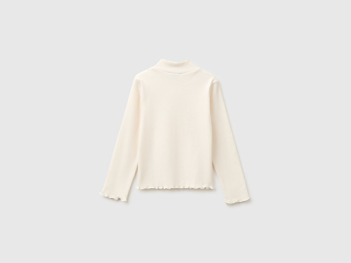 T-shirt lupetto in caldo misto cotone