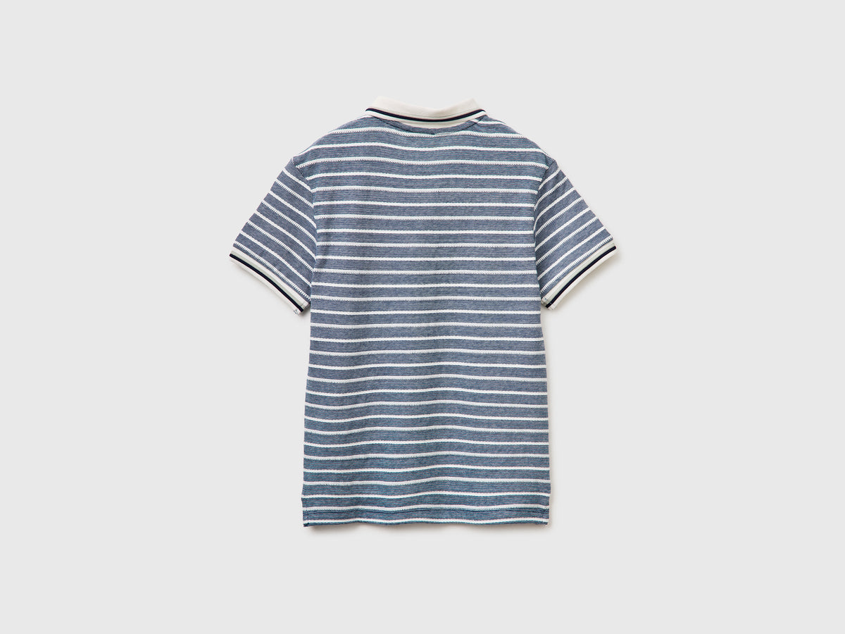 Polo a righe con patch