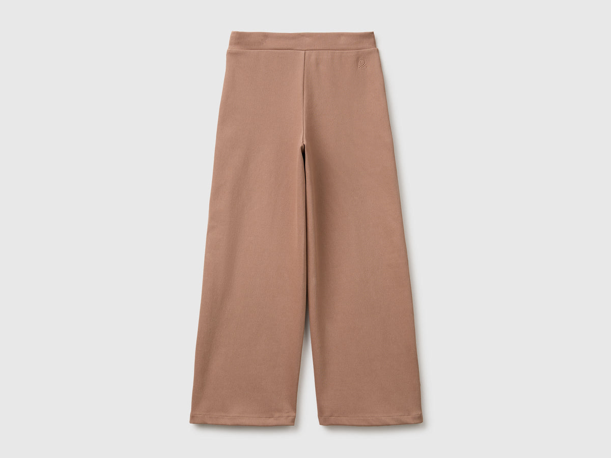 Pantaloni ampi in cotone stretch