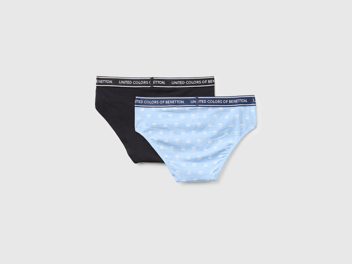 Set di due slip con elastico logato