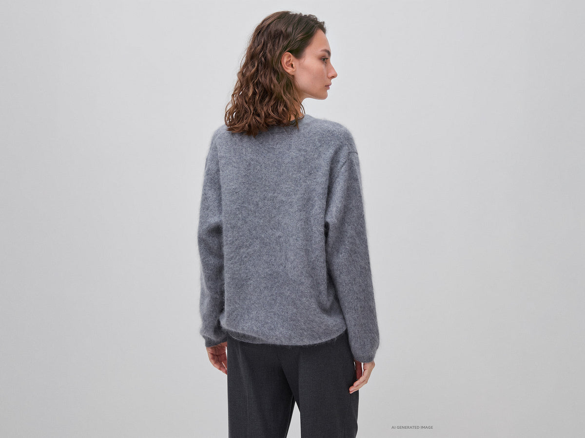 Maglia over in lana, cashmere e seta