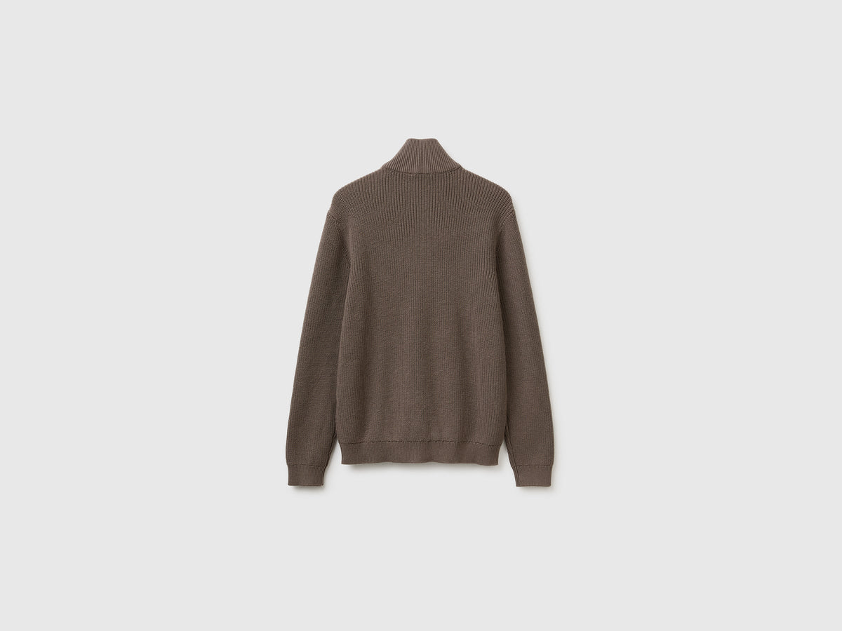 Maglia lupetto con mezza zip