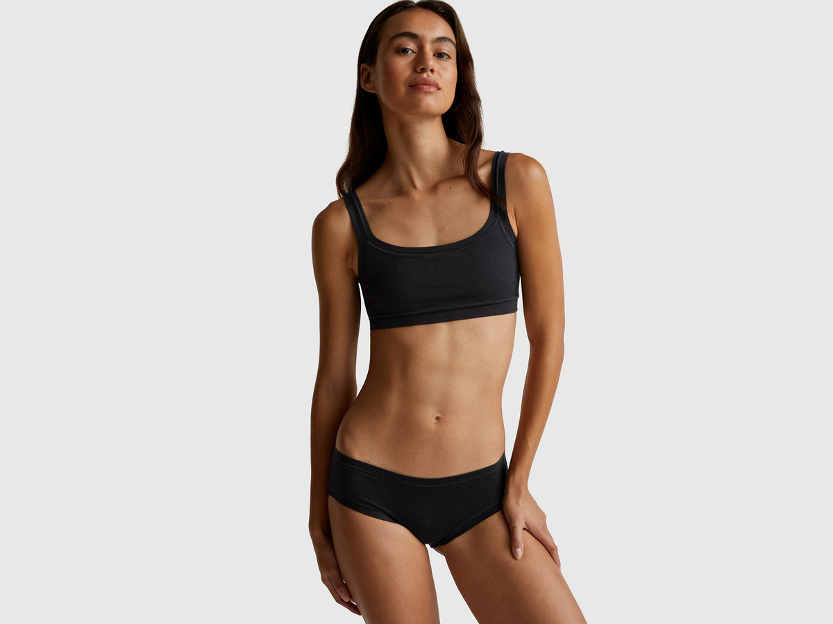 Slip fianco alto in cotone super stretch