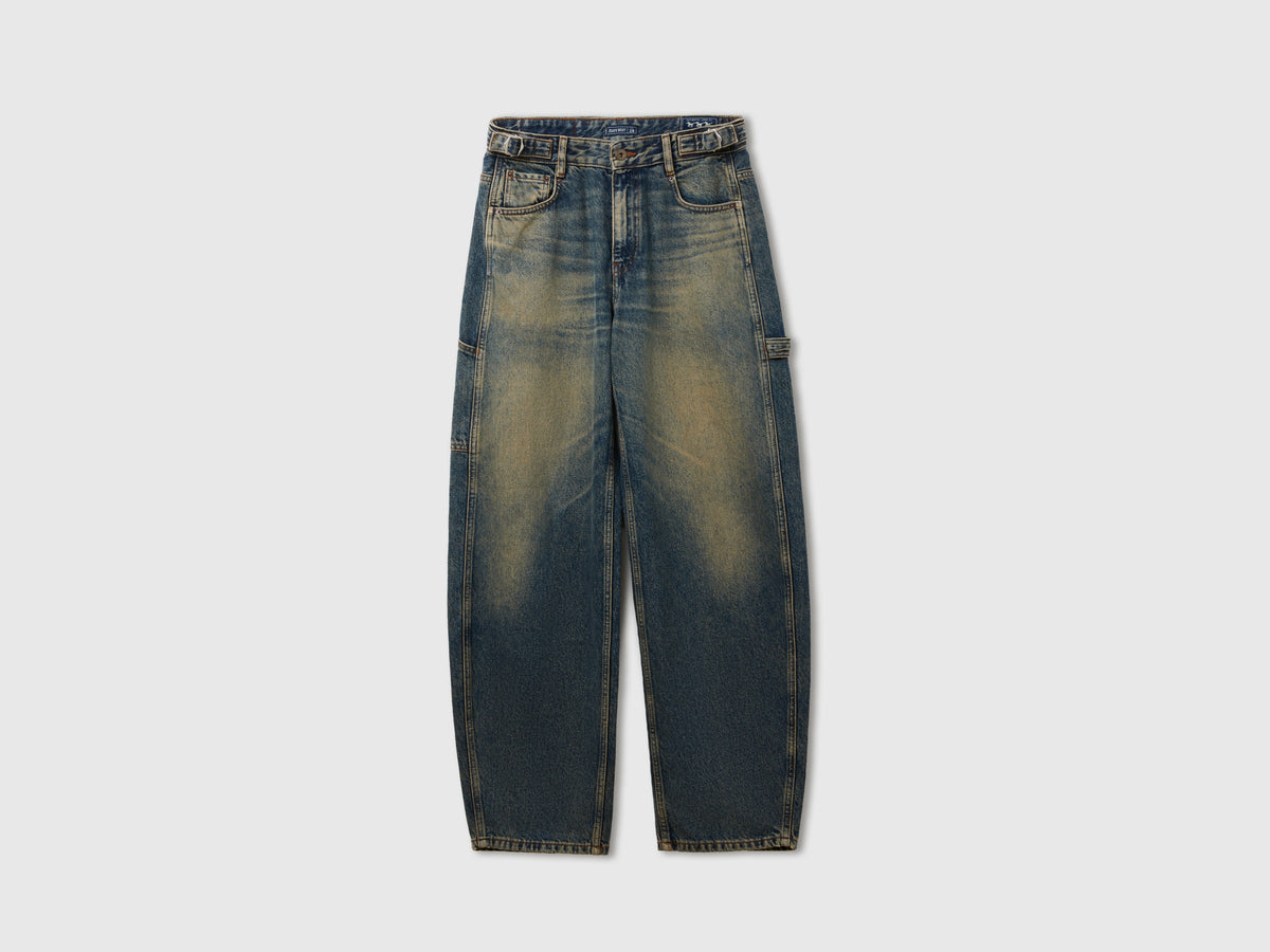 Jeans barrel fit effetto vintage