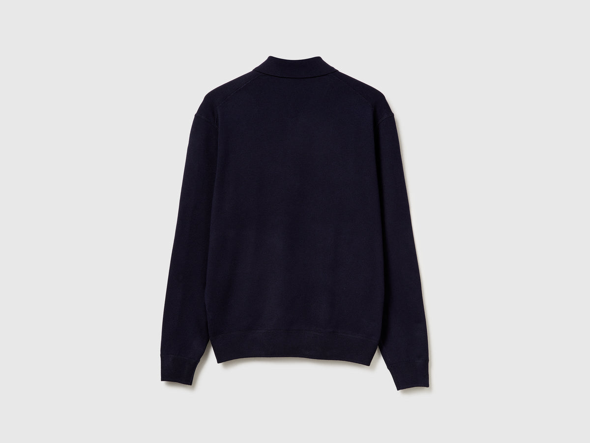 Polo in maglia di misto viscosa
