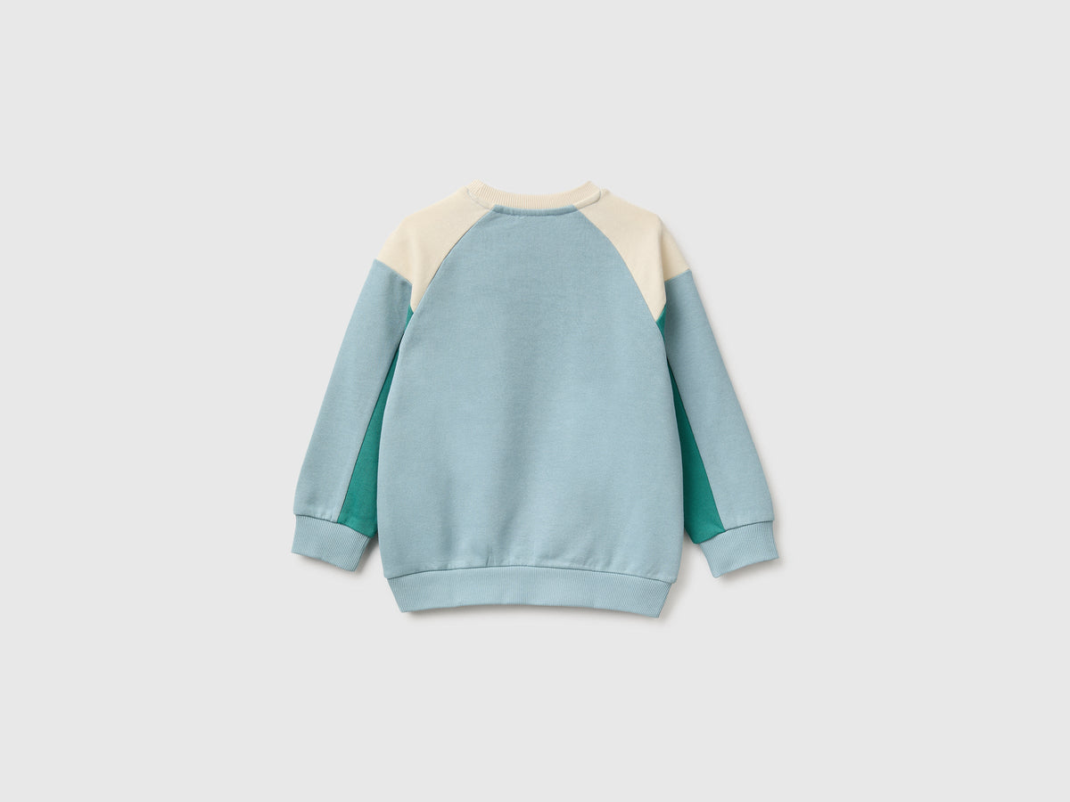 Felpa chiusa color block