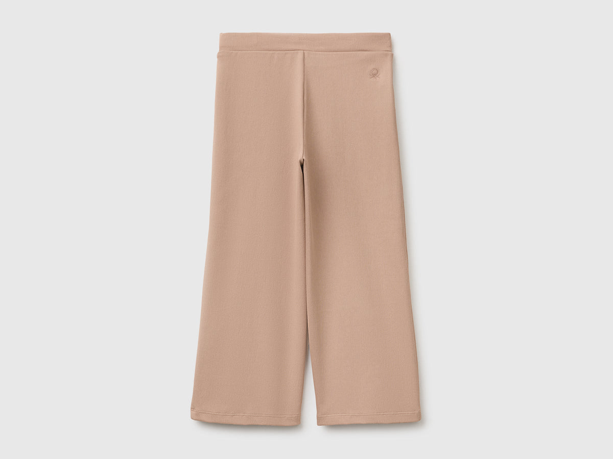 Pantaloni ampi in cotone stretch