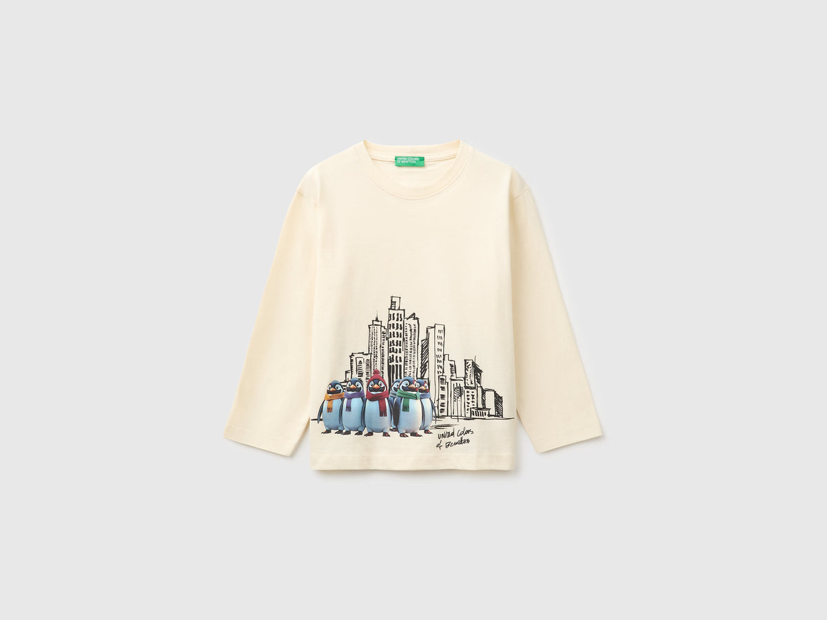 T-shirt con stampa davanti e dietro