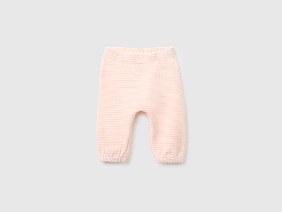 Pantaloni in ciniglia con ricamo