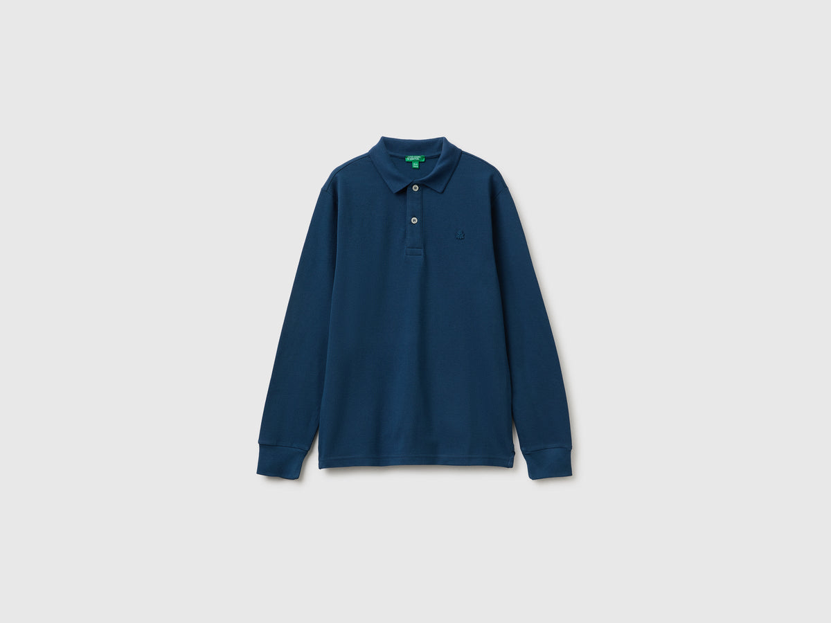 Polo manica lunga in cotone bio