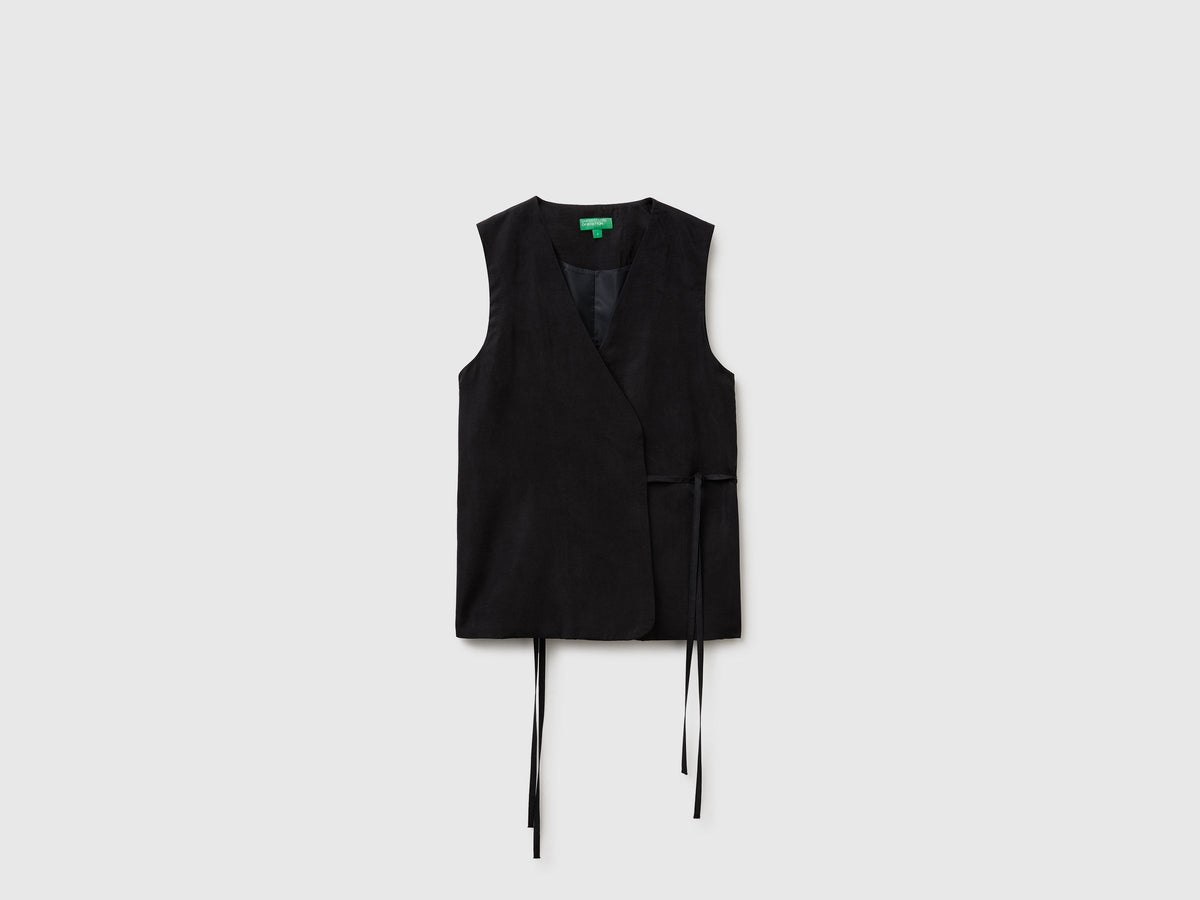 Gilet incrociato 100% lyocell