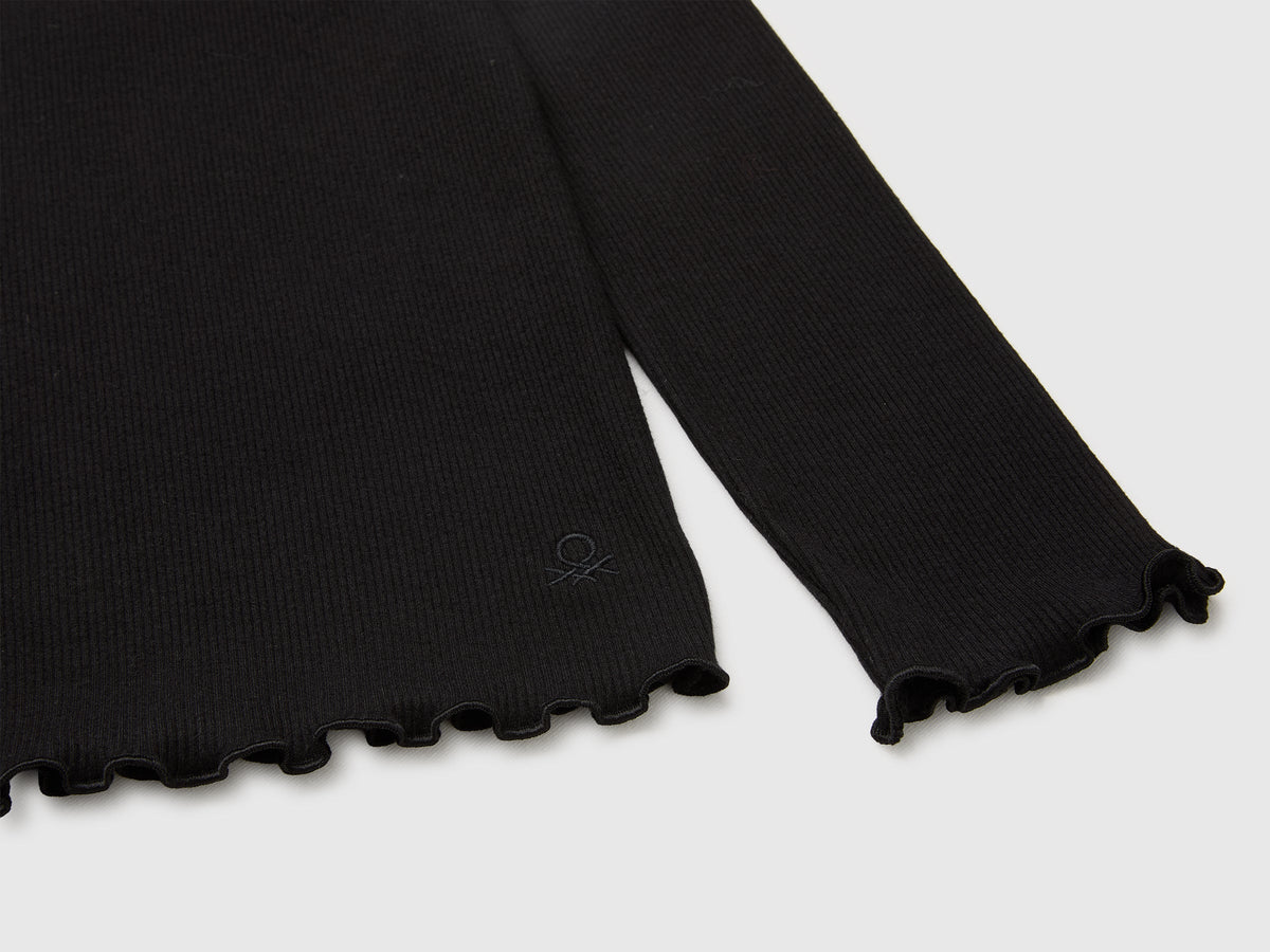 T-shirt lupetto in caldo misto cotone