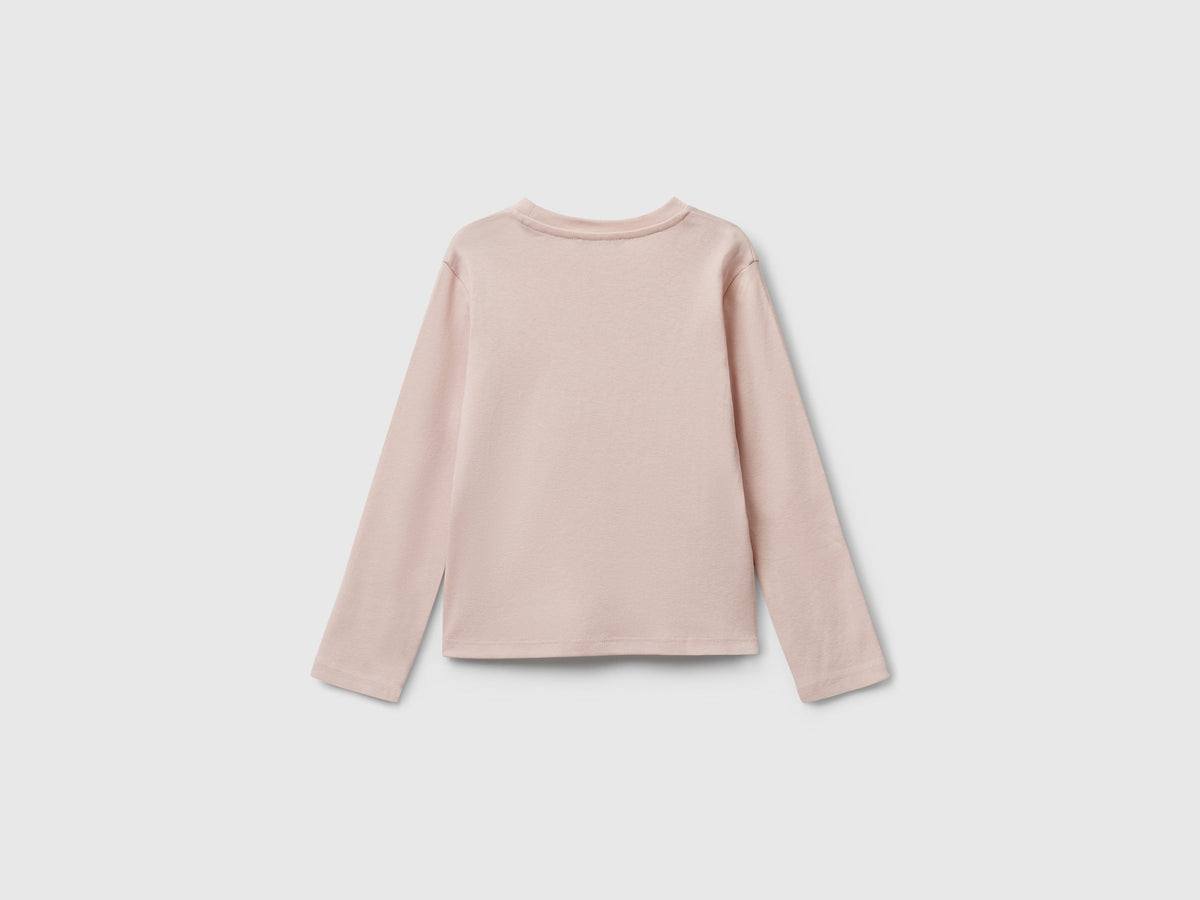 T-shirt con logo glitter in cotone